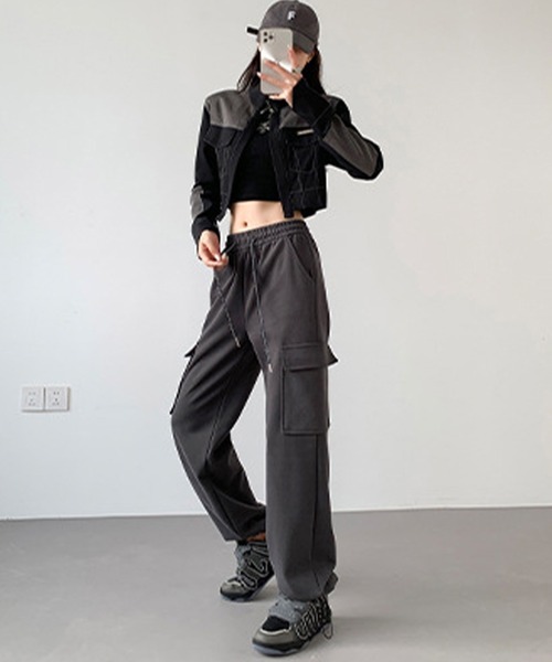 DAY CLOSET ワイドパンツ スウェットパンツ ジャージ 「大きいサイズ有