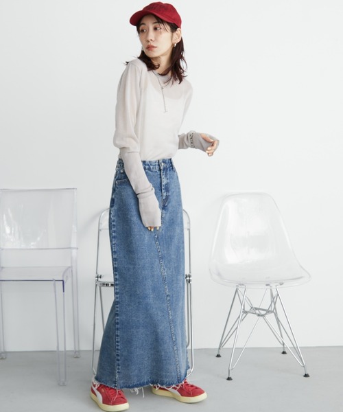 「Auntie Rosa Holiday」 長袖ニット FREE グレー レディース_画像6