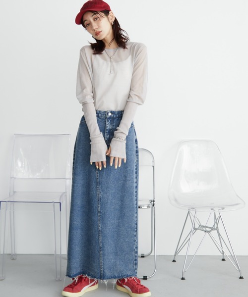 「Auntie Rosa Holiday」 長袖ニット FREE グレー レディース_画像7