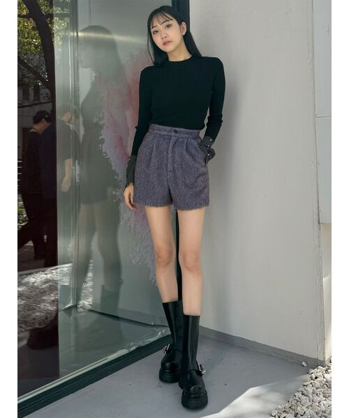 MURUA（ムルーア） パンツ 「セットアップ対応」シャギーショート