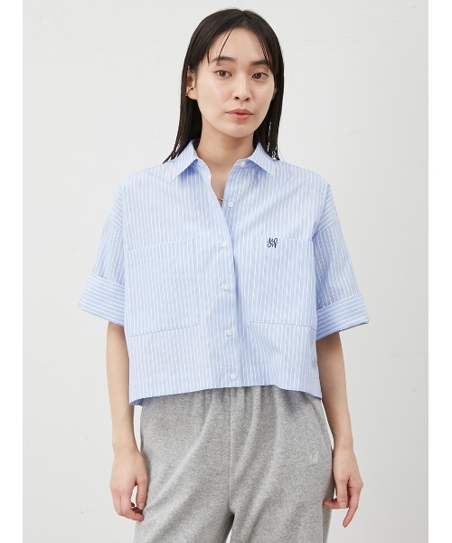「Mila Owen」 半袖シャツ 0 ブルー レディース_画像3