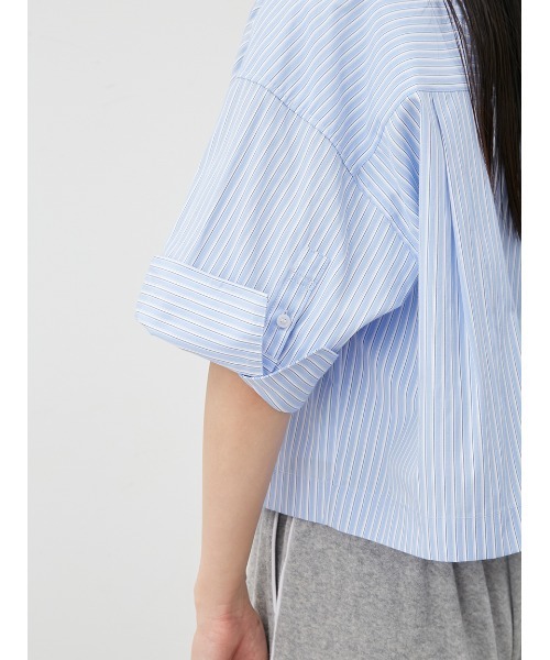 「Mila Owen」 半袖シャツ 0 ブルー レディース_画像8