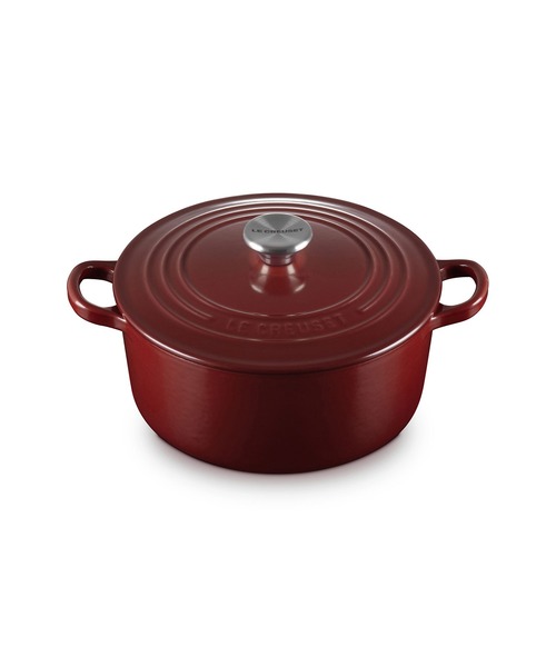 未使用品 ル・クルーゼ マルミット 22 ベリー (ブラックマットホーロー) シグニチャー ココット・ロンド 22cm マットブラック (ブラックマット