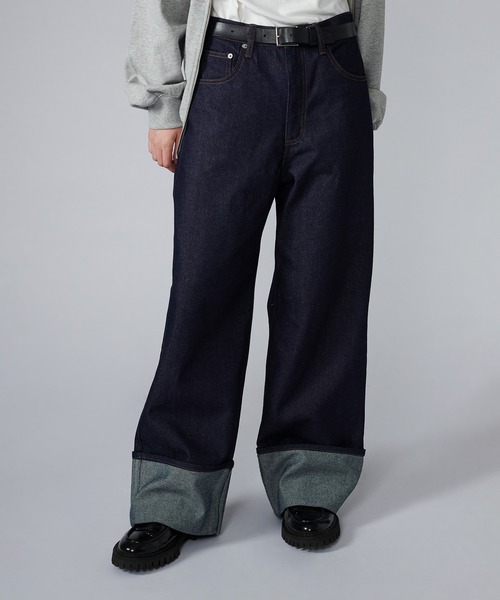 「ONCILY」 スキニーデニムパンツ SMALL インディゴブルー メンズ_画像5