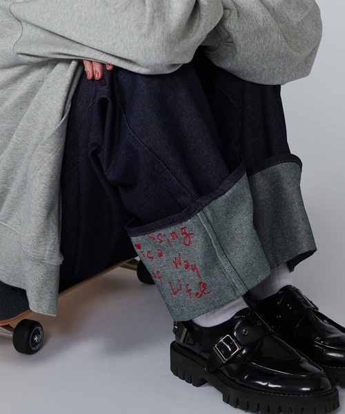 「ONCILY」 スキニーデニムパンツ SMALL インディゴブルー メンズ_画像8