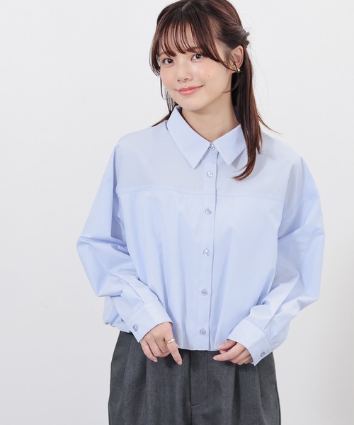 Honeys（ハニーズ） ブラウス シャツ 裾バルーンシャツ レディース