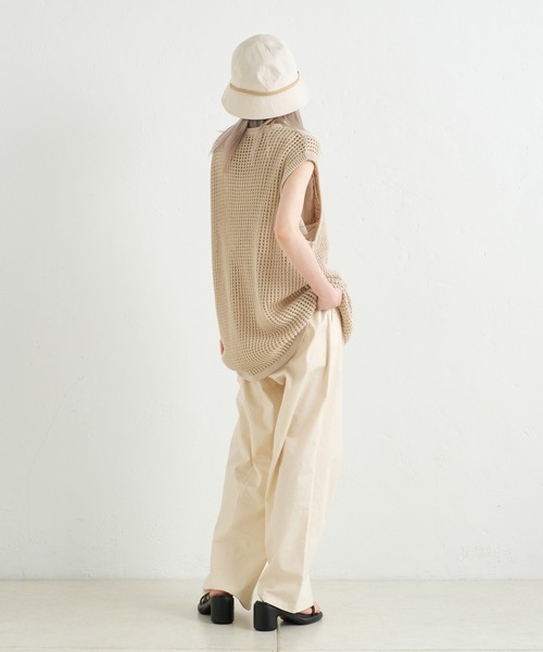「WHIMSIC」 ノースリーブニット FREE ベージュ メンズ_画像5