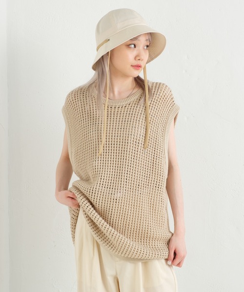 「WHIMSIC」 ノースリーブニット FREE ベージュ メンズ_画像6
