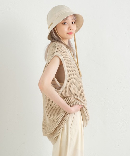 「WHIMSIC」 ノースリーブニット FREE ベージュ メンズ_画像7