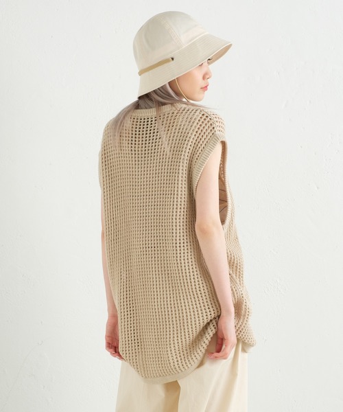 「WHIMSIC」 ノースリーブニット FREE ベージュ メンズ_画像8