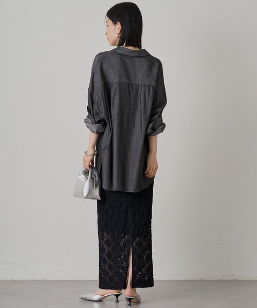「LOUNGEDRESS」 7分袖シャツ FREE ブラック レディース_画像5