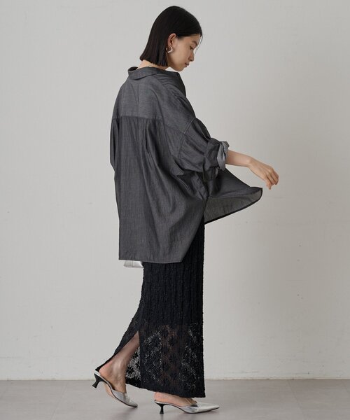 「LOUNGEDRESS」 7分袖シャツ FREE ブラック レディース_画像6