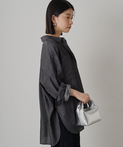 「LOUNGEDRESS」 7分袖シャツ FREE ブラック レディース_画像8
