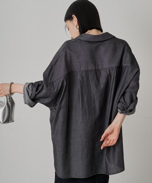 「LOUNGEDRESS」 7分袖シャツ FREE ブラック レディース_画像9
