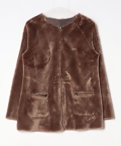 「Khaju」 ブルゾン ONE SIZE ブラウン レディース_画像3