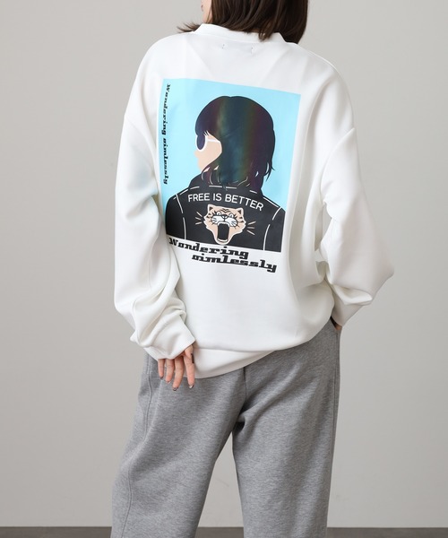 ラフアンドスウェル　ダンボールニット トレーナー L rough&swell［ラフアンドスウェル］DON'T WORRY HOODIE/変形スウェット