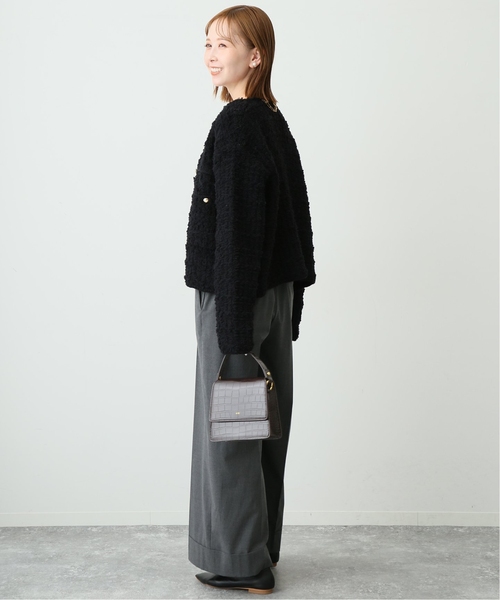 SLOBE IENA ブラック ノーカラージャケット SLOBE IENA（スローブイエナ） ノーカラージャケット FREE ブラック