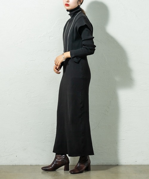 「mystic」 ニットワンピース FREE ブルー レディース_画像5