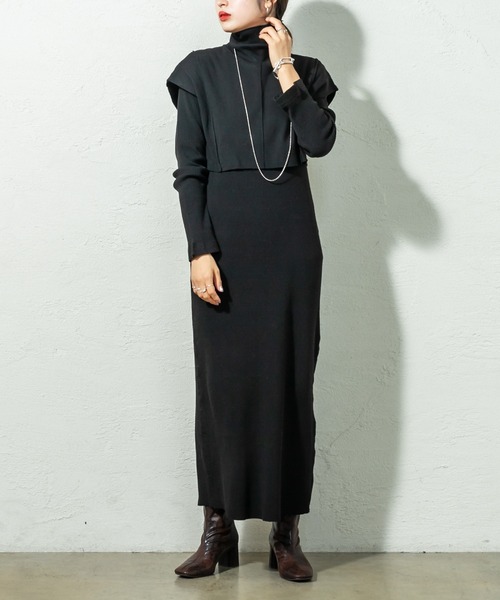 「mystic」 ニットワンピース FREE ブルー レディース_画像6