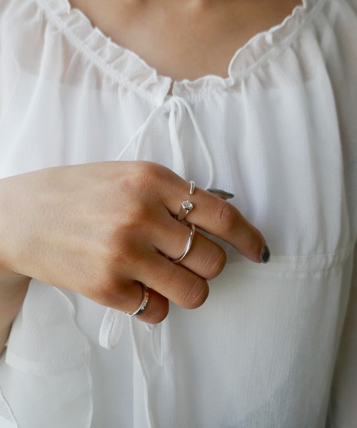 「e.m.」 リング L シルバー レディース_画像3