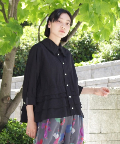 「H.A.K」 長袖シャツ FREE オフホワイト レディース_画像4