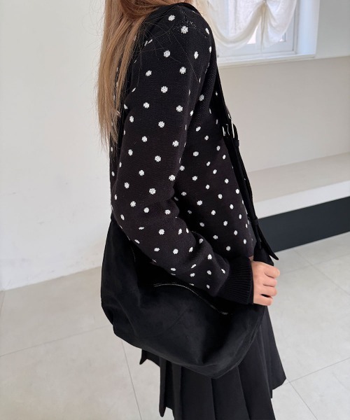 4INT. ショルダーバッグ バッグ スウェード ハーフムーン ショルダー