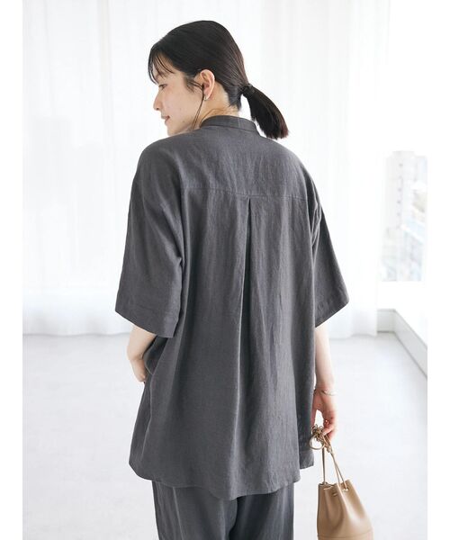「CRAFT STANDARD BOUTIQUE」 半袖ブラウス FREE ネイビー レディース_画像5