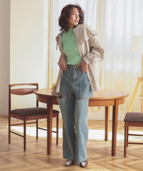 「DONOBAN」 マウンテンパーカー F カーキ レディース_画像9