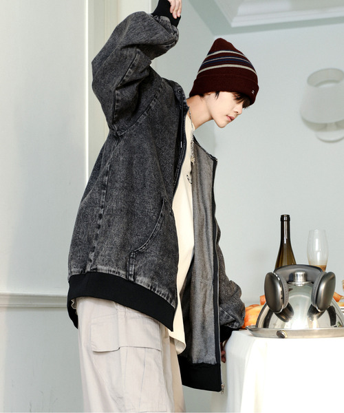 「neos」 ジップアップパーカー X-LARGE ブラック メンズ_画像2