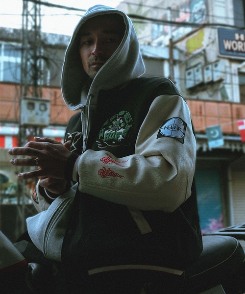 HUF（ハフ） ブルゾン アウター HUF X EVISEN STADIUM LOGO JACKET