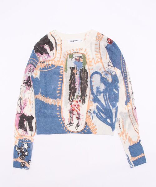 「Desigual」 長袖ニット S ホワイト レディース_画像3