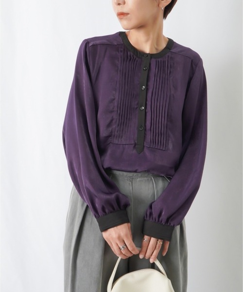 「LUCA/LADY LUCK LUCA」 長袖ブラウス FREE パープル レディース_画像6