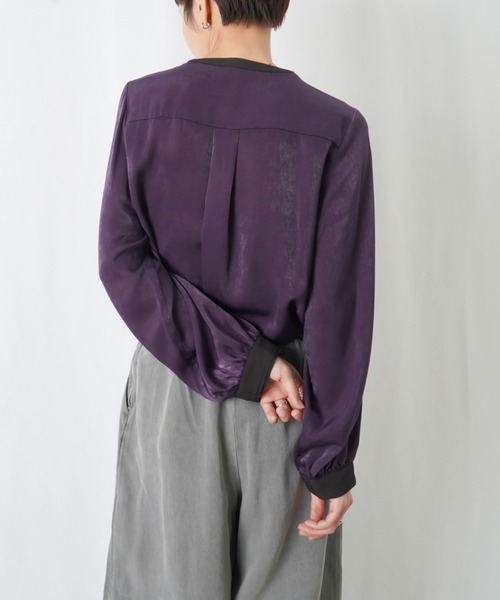 「LUCA/LADY LUCK LUCA」 長袖ブラウス FREE パープル レディース_画像7