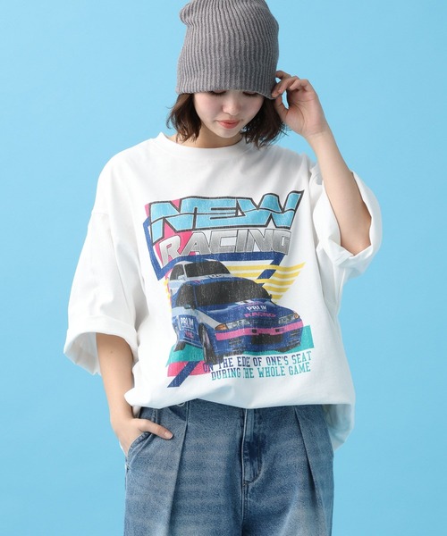 「PBLIM」 半袖Tシャツ LARGE オフホワイト レディース_画像3