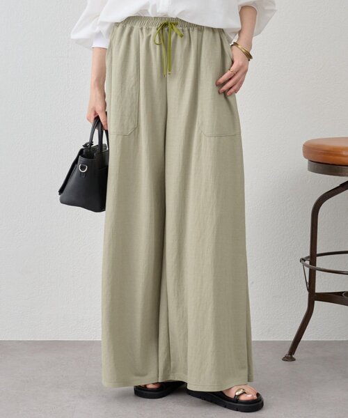 BEARDSLEY（ビアズリー） パンツ ジャージーワイドパンツ レディース