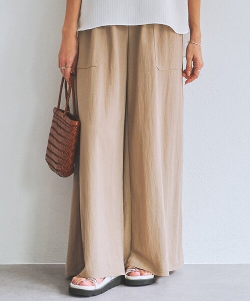 BEARDSLEY（ビアズリー） パンツ ジャージーワイドパンツ レディース