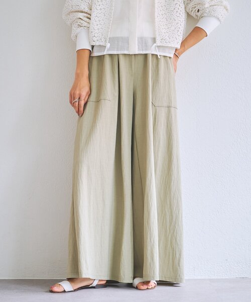 BEARDSLEY（ビアズリー） パンツ ジャージーワイドパンツ レディース