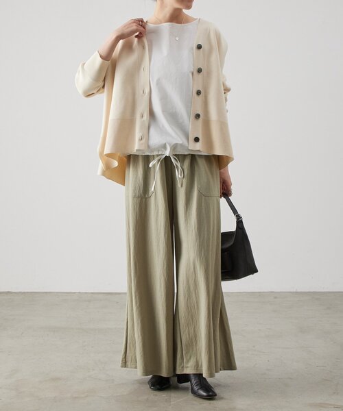 BEARDSLEY（ビアズリー） パンツ ジャージーワイドパンツ レディース