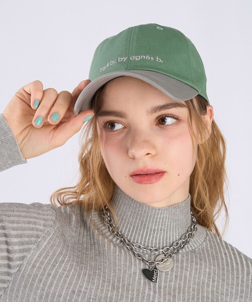 To b. by agnes キャップ 帽子 コットン バイカラー レディース