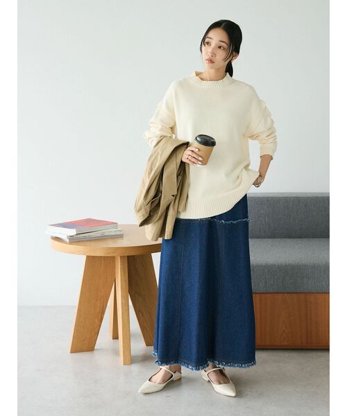 「CRAFT STANDARD BOUTIQUE」 長袖ニット FREE アイボリー レディース_画像8