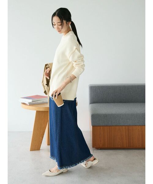 「CRAFT STANDARD BOUTIQUE」 長袖ニット FREE アイボリー レディース_画像9