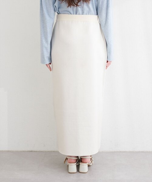 natural couture スカート サイド釦スリットタイトニットスカート