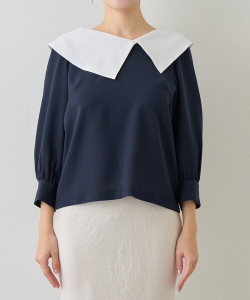 【試着のみ】la boutique bonbon ビッグカラーブラウス La boutique Bonbon（ラブティックボンボン） ブラウス シャツ 「今
