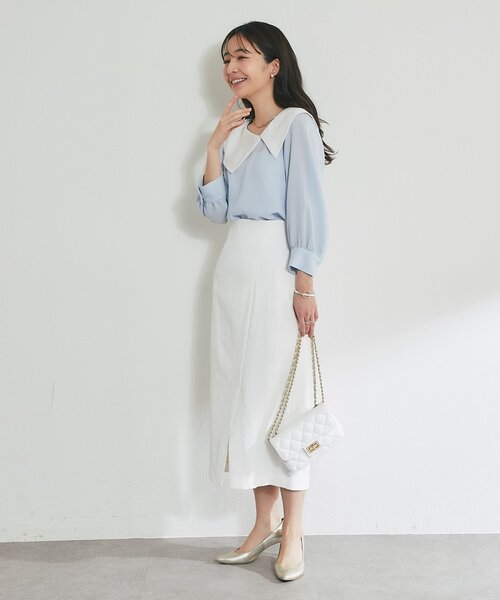 【試着のみ】la boutique bonbon ビッグカラーブラウス La boutique Bonbon（ラブティックボンボン） ブラウス シャツ 「今