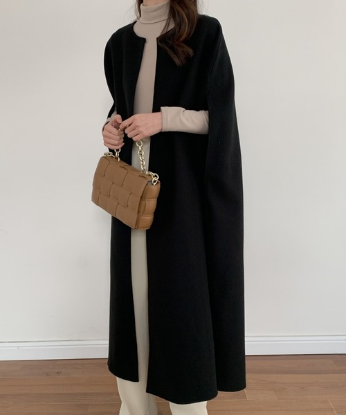 「ABITOKYO」 ノーカラーコート FREE ブラウン レディース_画像3