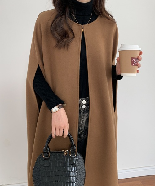 「ABITOKYO」 ノーカラーコート FREE ブラウン レディース_画像6