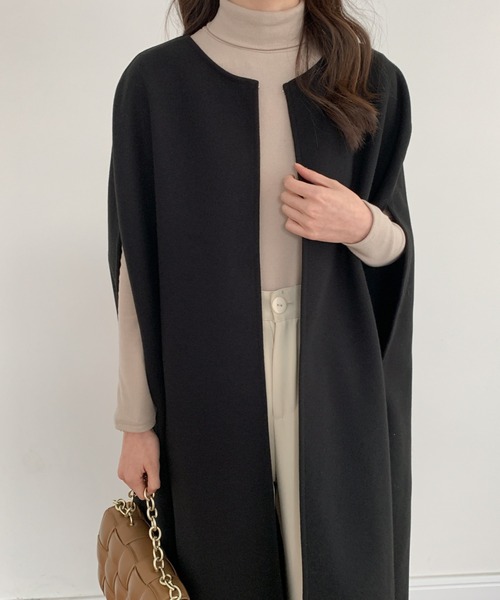 「ABITOKYO」 ノーカラーコート FREE ブラウン レディース_画像9