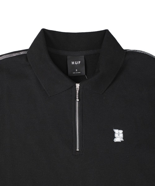 HUF（ハフ） ポロシャツ 「C-HUF3」「HUF/ハフ」WAFFLE KNIT CONTRAST