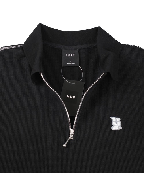 HUF（ハフ） ポロシャツ 半袖 「C-HUF3」「HUF/ハフ」WAFFLE KNIT