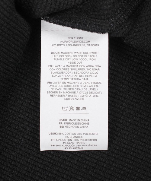 HUF（ハフ） ポロシャツ 「C-HUF3」「HUF/ハフ」WAFFLE KNIT CONTRAST